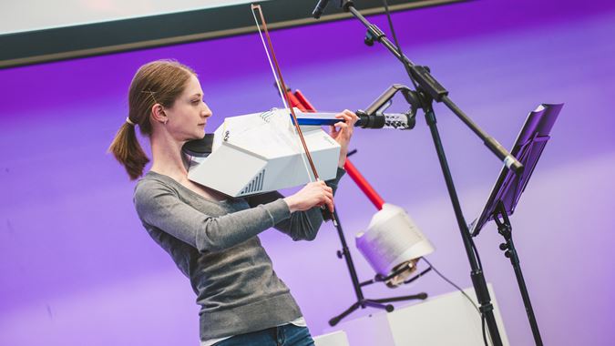 Violin made from Dyson Airblade